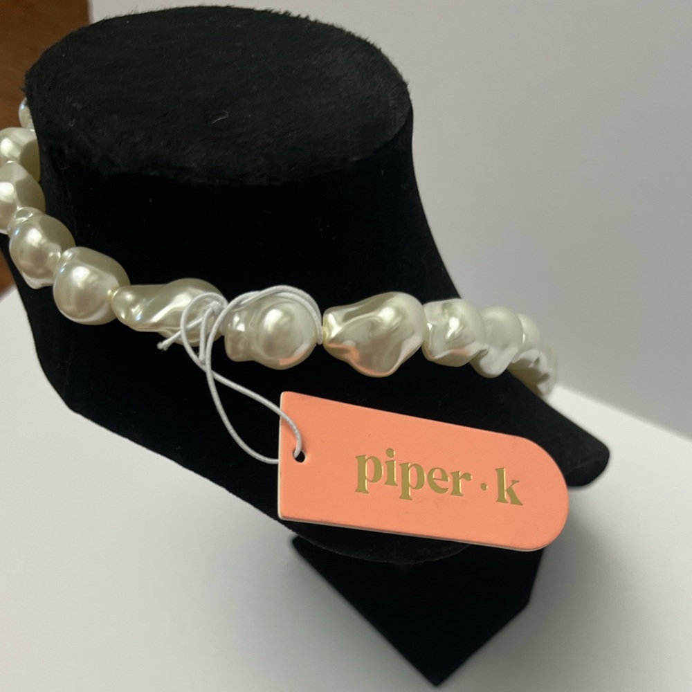 Piper Gold and White Heart Necklace - Picture 10 of 15